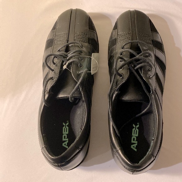 Apex Women's Eliza Black Striped Lace up Sneakers Size 8 - Picture 4 of 5